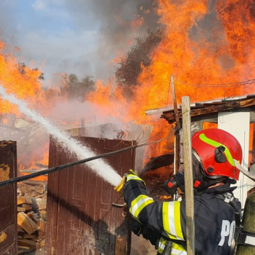 Gospodărie din Argeș distrusă de incendiu