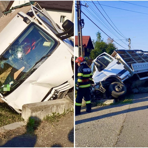 Accident cu autoutilitară implicată în Argeș