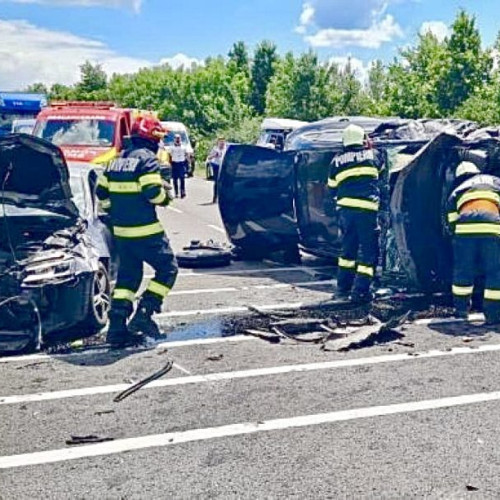 Accident rutier pe A1, implicate două autorități