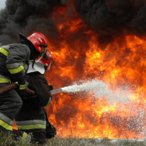 Incendiu de vegetație în localitatea Mițești