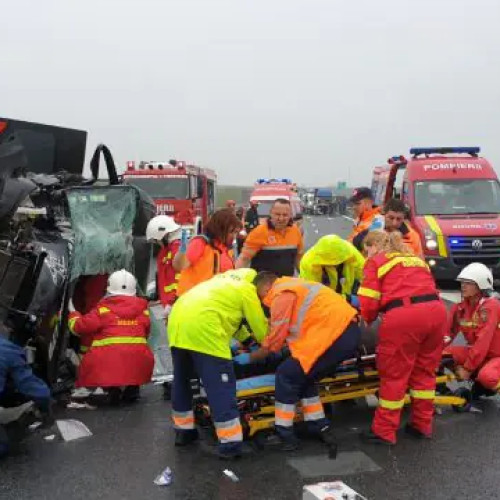 Carambol pe Autostrada A2: 8 mașini implicate în accident