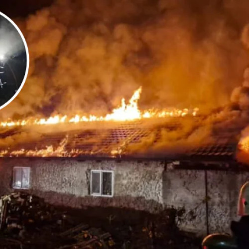 Incendiu devastator în comuna Slobozia, o casă distrusă