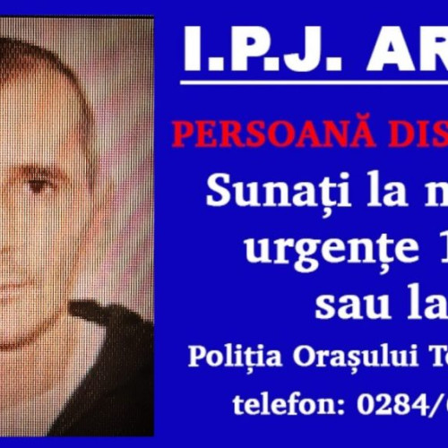 Bărbat dispărut căutat în județul Argeș