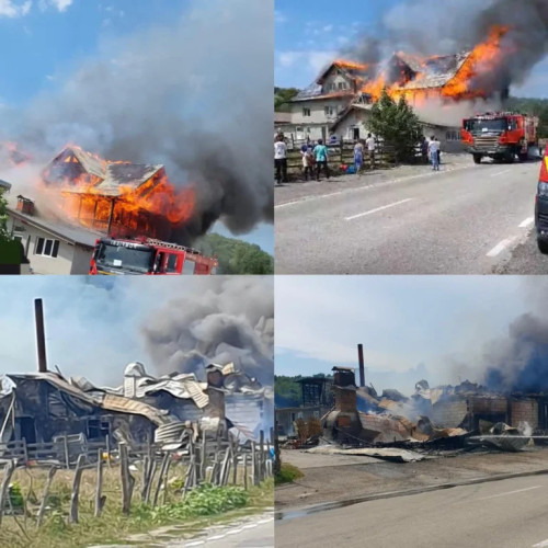 Apocalipsă în Argeș: Flăcări imense și evacuări masive