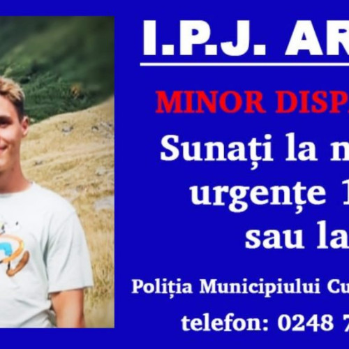 Minor dispărut în Argeș, căutările continuă