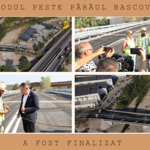 Podul peste pârâul Bascov, finalizat cu 9 luni mai devreme