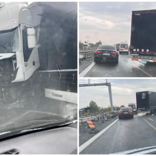 Accident grav pe Autostrada Pitești - București, în localitatea Bascov