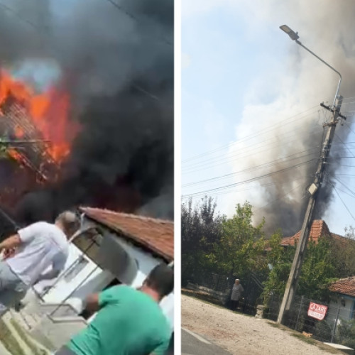 Incendiu devastator în Baiculesti, la o gospodărie