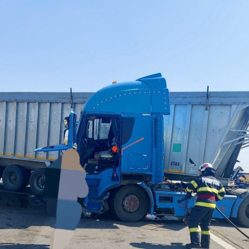 Accident rutier pe autostrada A1, km 90