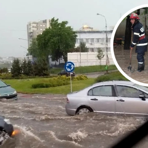 Dezastru în Pitești! Blocuri inundate din cauza furtunii