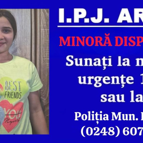 Poliția în alertă după dispariția unei fete de 13 ani din Argeș