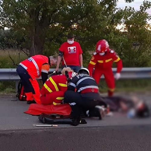 Accident pe Autostrada Pitesti - Bucuresti: un barbat ranit