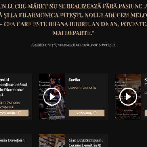 Lansarea Scena Virtuală de Revelion de către Filarmonica Pitești: Concert Live și Online!