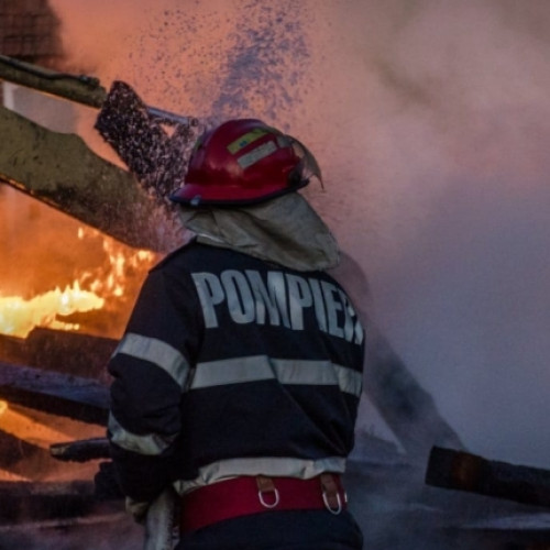 Incendiu extins la Curtea de Argeș! Pompierii intervin pentru stingerea incendiului!