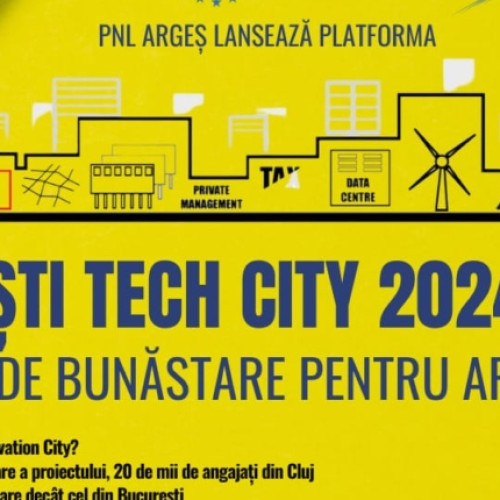 Mihai Coteț, candidatul PNL pentru primăria Pitești, încurajează echipa decidenților pentru implementarea proiectului Pitești Tech City