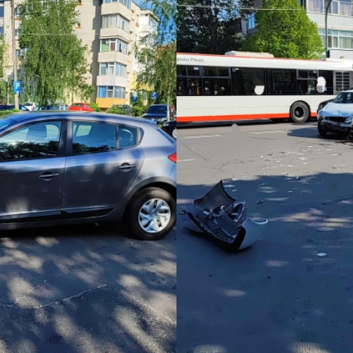 Accident cu mașini distruse și o persoană rănită în Trivale, Pitești!