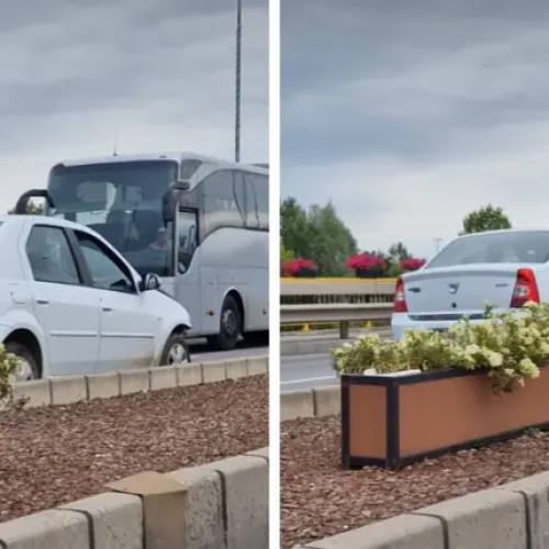 Trafic îngreunat pe Podul Viilor din cauza unui accident rutier