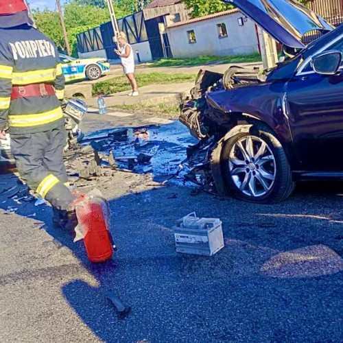 Accident rutier în localitatea Bascov, strada Rotaresti